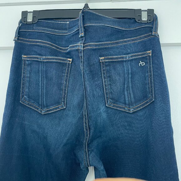Rag & Bone High-Rise Skinny Jeans in dark indigo/blue denim wash - Picture 10 of 10